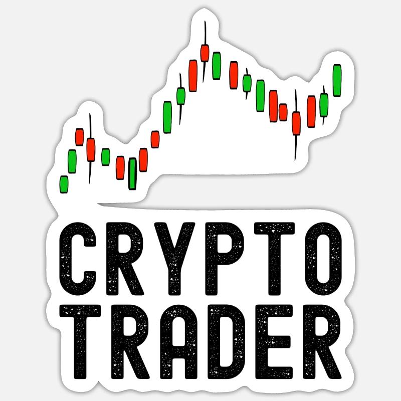 Crypto Trader Candlesticks - Trading cryptocurrency Sticker size S (10 x 10 cm)