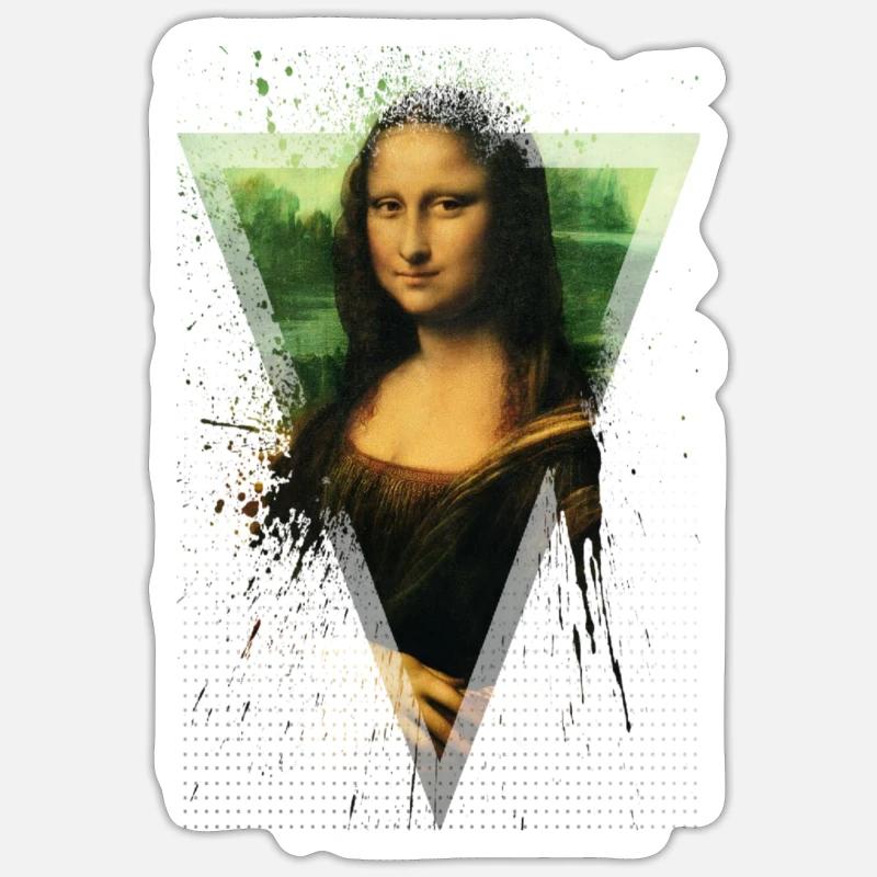 Mona Lisa - Leonardo Da Vinci Luxury - Sticker size S (10 x 10 cm) - white matte