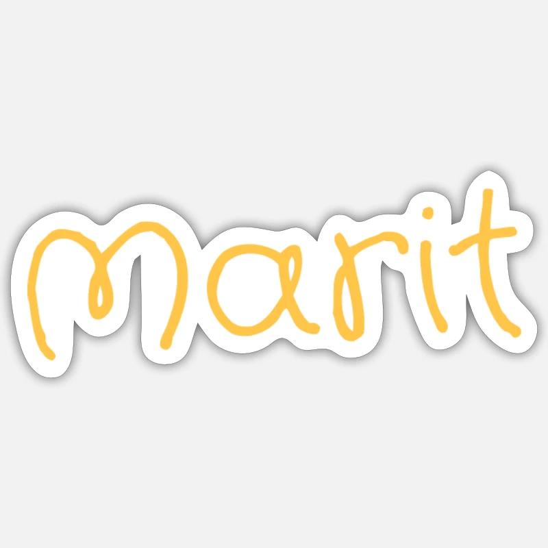 Marit - Sticker size S (10 x 10 cm) - white matte