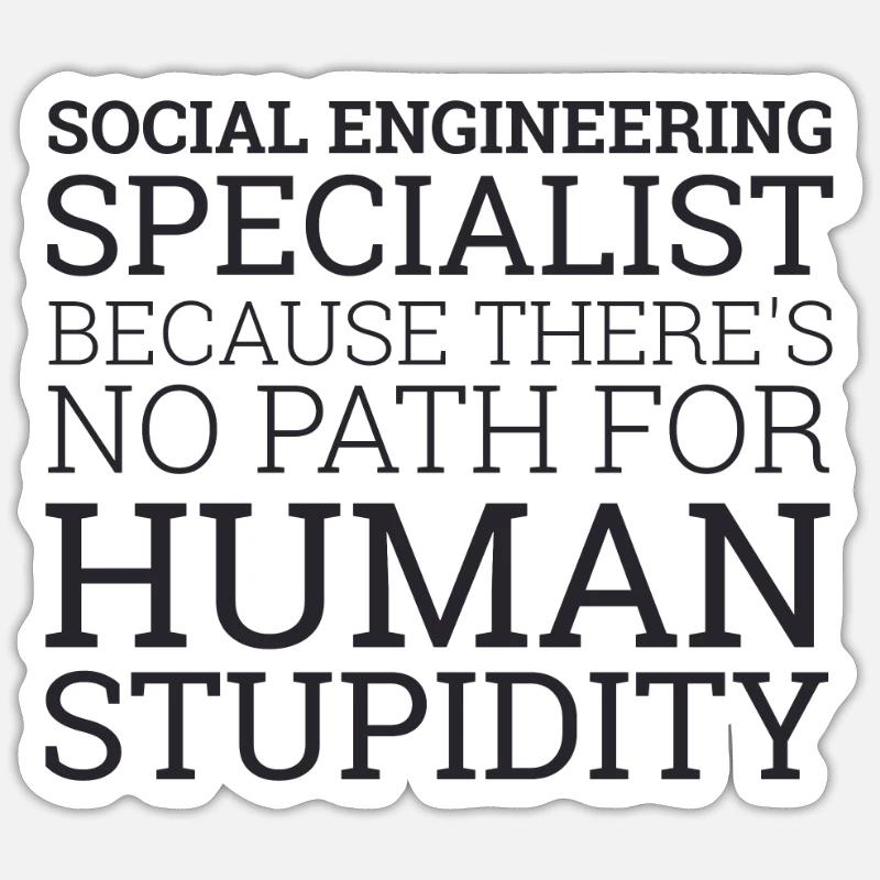 "Social Engineering Specialist" | Computer Sticker Größe S (10 x 10 cm)