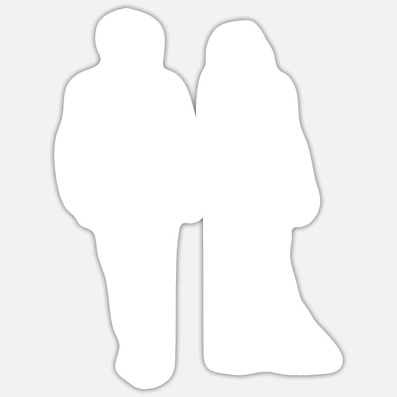 mariage - Sticker taille S (10 x 10 cm) - blanc mat