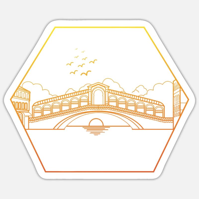 Venice - Sticker size S (10 x 10 cm) - white matte
