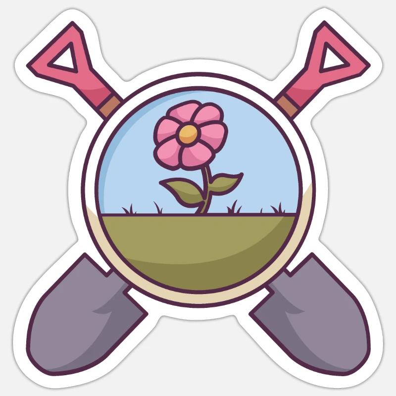 Le jardinage c'est beau Sticker taille S (10 x 10 cm)