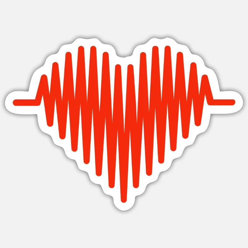 Saint-Valentin, Saint-Valentin, Saint-Valentin - Sticker taille S (10 x 10 cm) - blanc mat