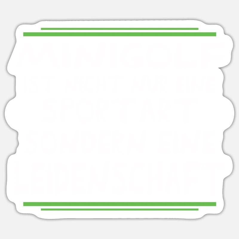 Minigolf - Sticker Größe S (10 x 10 cm) - Mattweiß