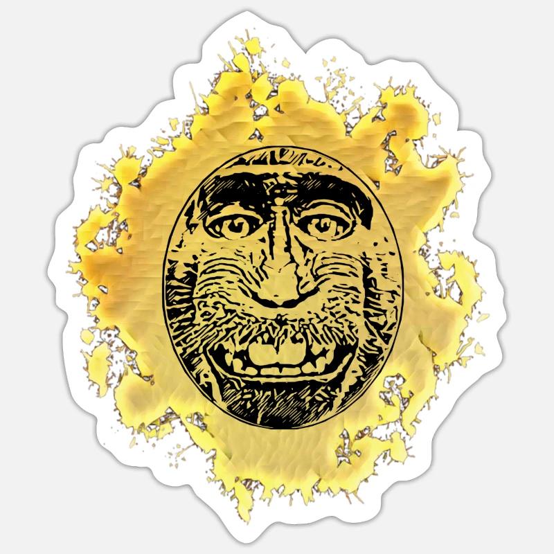 Monkey Sticker size S (10 x 10 cm)