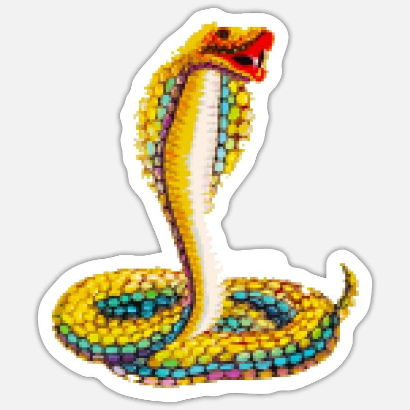 Pixel Snake Sticker size S (10 x 10 cm)