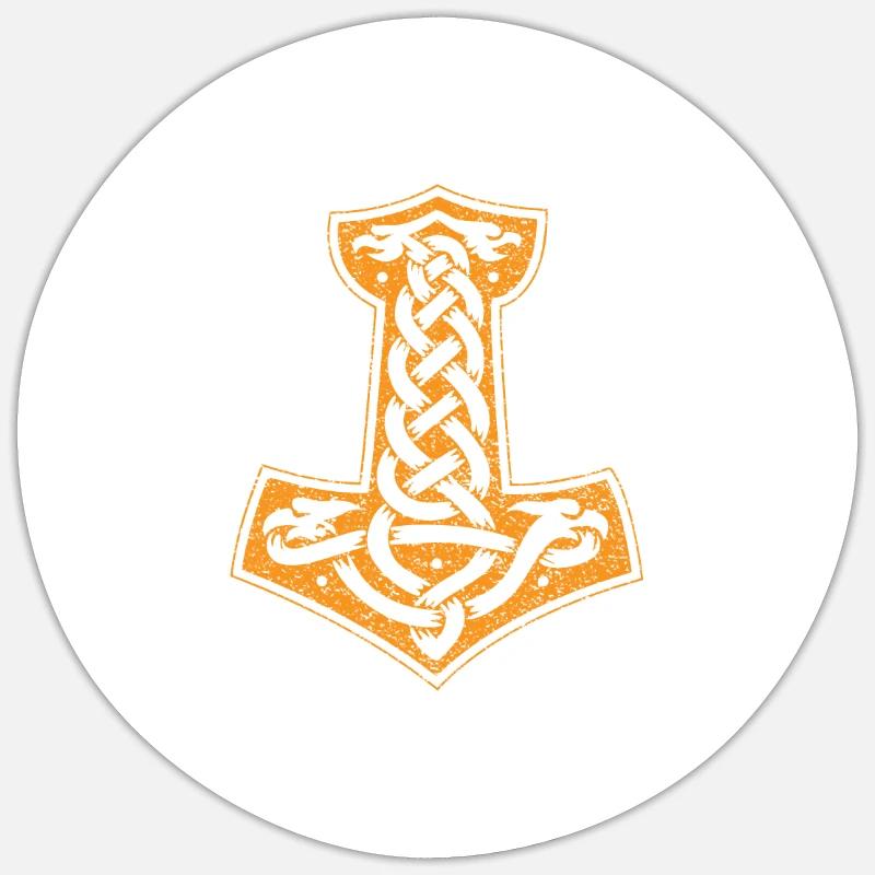 Mjölnir Hammer Thor Sticker Größe S (10 x 10 cm)