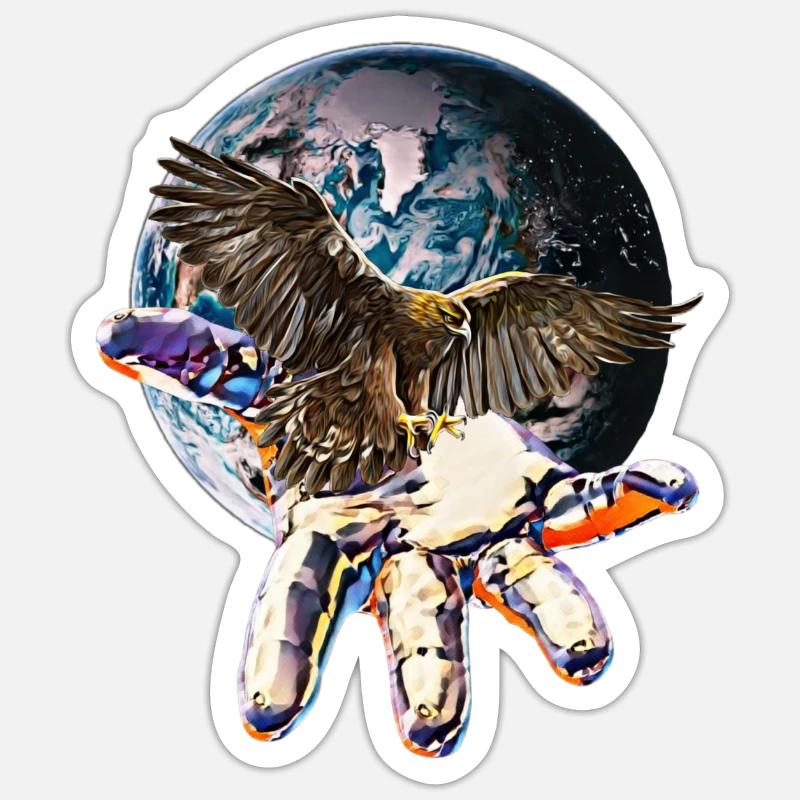 eagle - Sticker size S (10 x 10 cm) - white matte