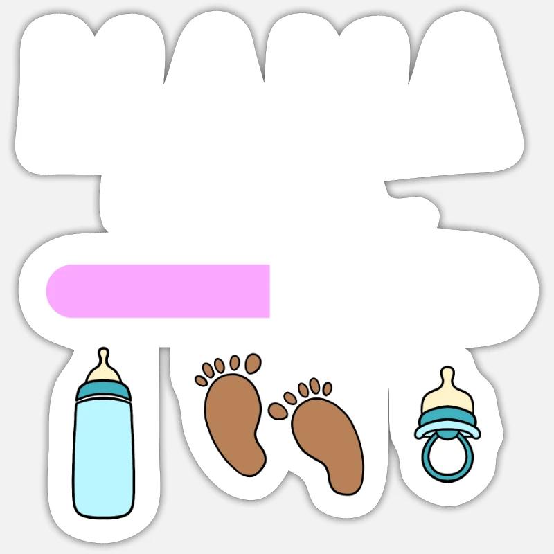 werdende Mutter - Mama wird geladen - Sticker Größe S (10 x 10 cm) - Mattweiß