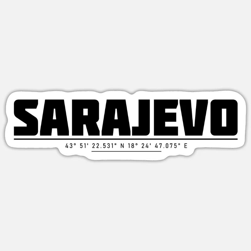 Sarajevo Bih - Sticker size S (10 x 10 cm) - white matte