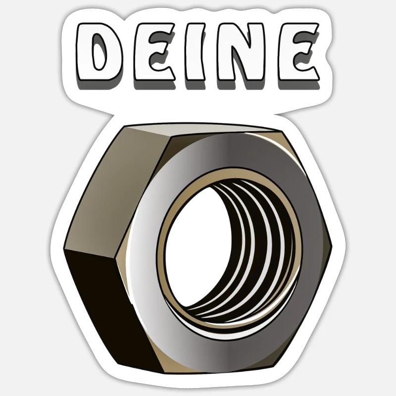 DEINE MUTTER Sticker Größe S (10 x 10 cm)