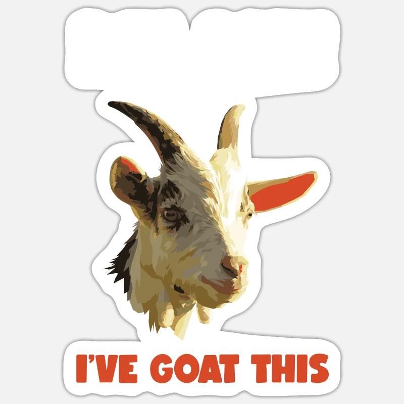 Chèvre - Sticker taille S (10 x 10 cm) - blanc mat