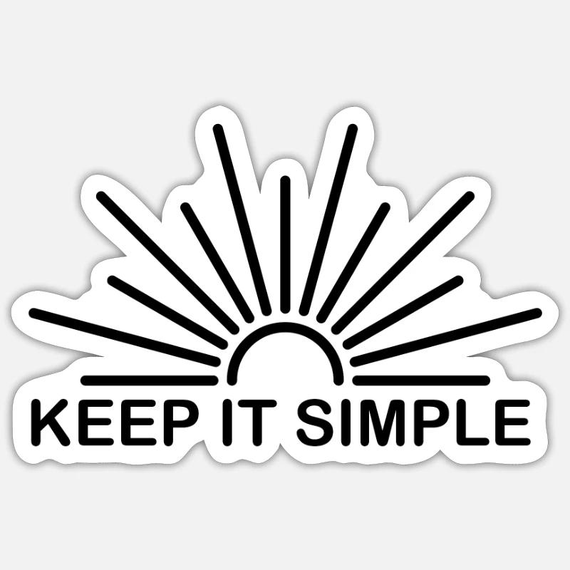Keep It Simple - Sticker size S (10 x 10 cm) - white matte