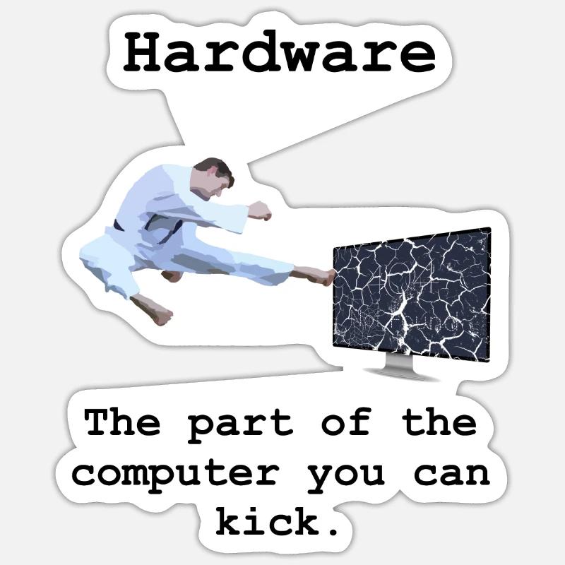 Programming Programmierer Informatik Hardware - Sticker Größe S (10 x 10 cm) - Mattweiß