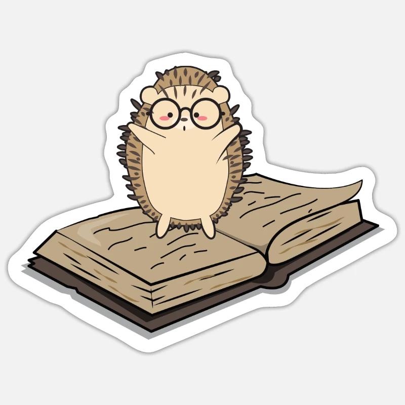 Igel - Sticker Größe S (10 x 10 cm) - Mattweiß
