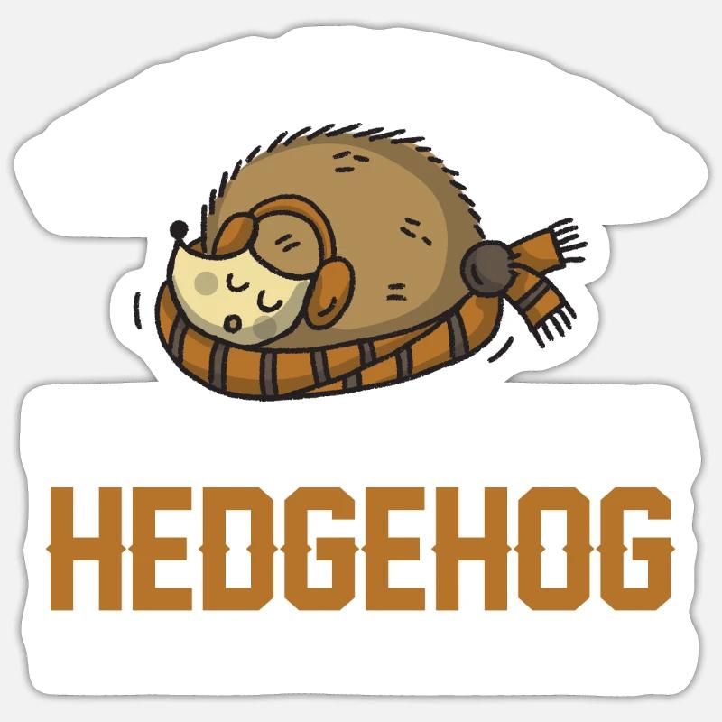 Igel - Sticker Größe S (10 x 10 cm) - Mattweiß