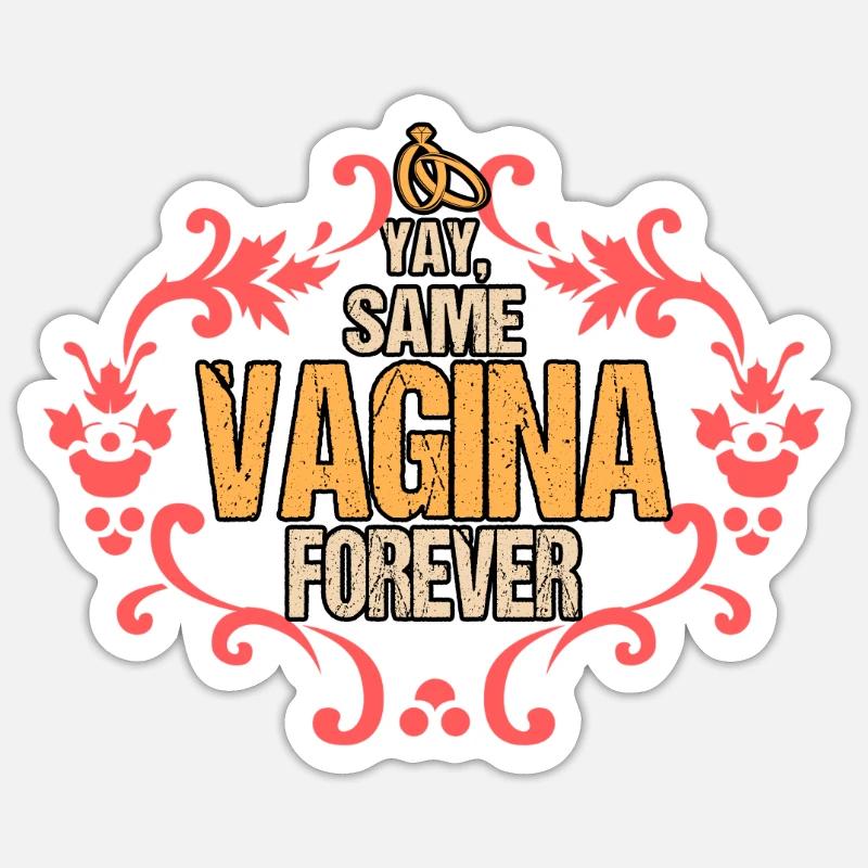 Enterrement de vie de garçon Mariée Célibataire - Sticker taille S (10 x 10 cm) - blanc mat