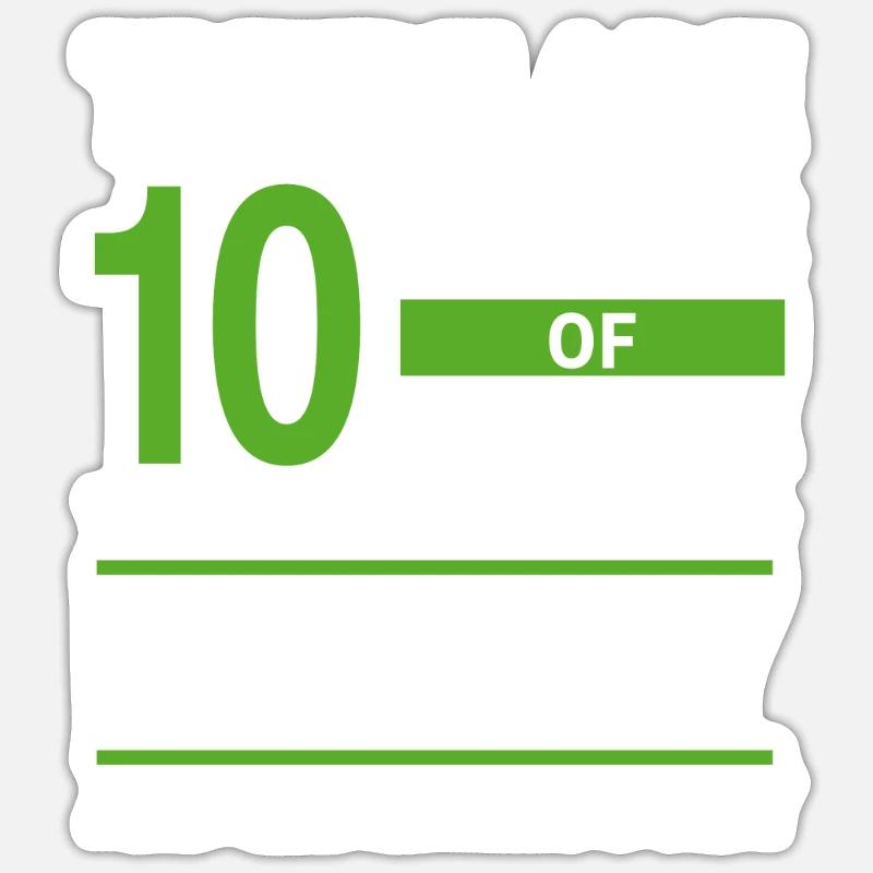 10 types of people binary coding Sticker size S (10 x 10 cm)