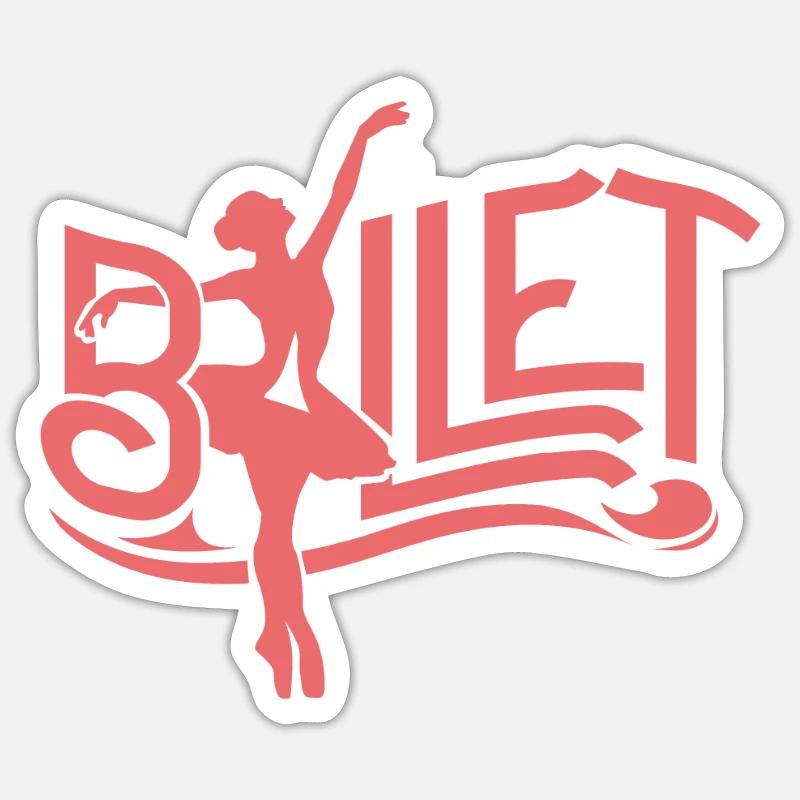 Ballet dancer - Sticker size S (10 x 10 cm) - white matte