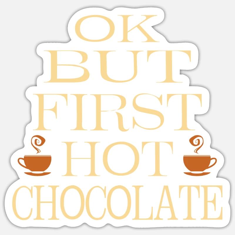 Hot chocolate - Sticker size S (10 x 10 cm) - white matte
