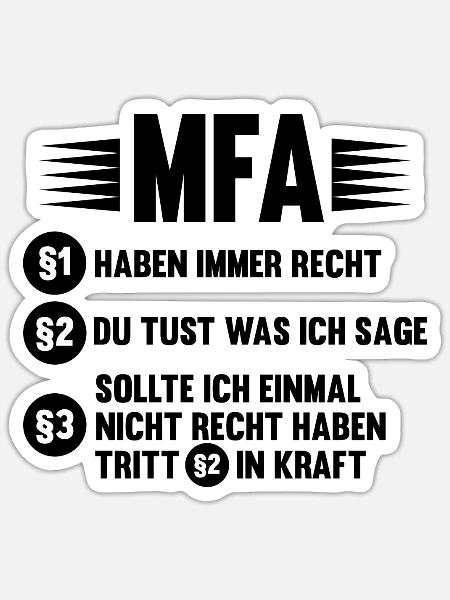 MFA Arzthelferin Medizinische Fachangestellte - Sticker Größe S (10 x 10 cm) - Mattweiß