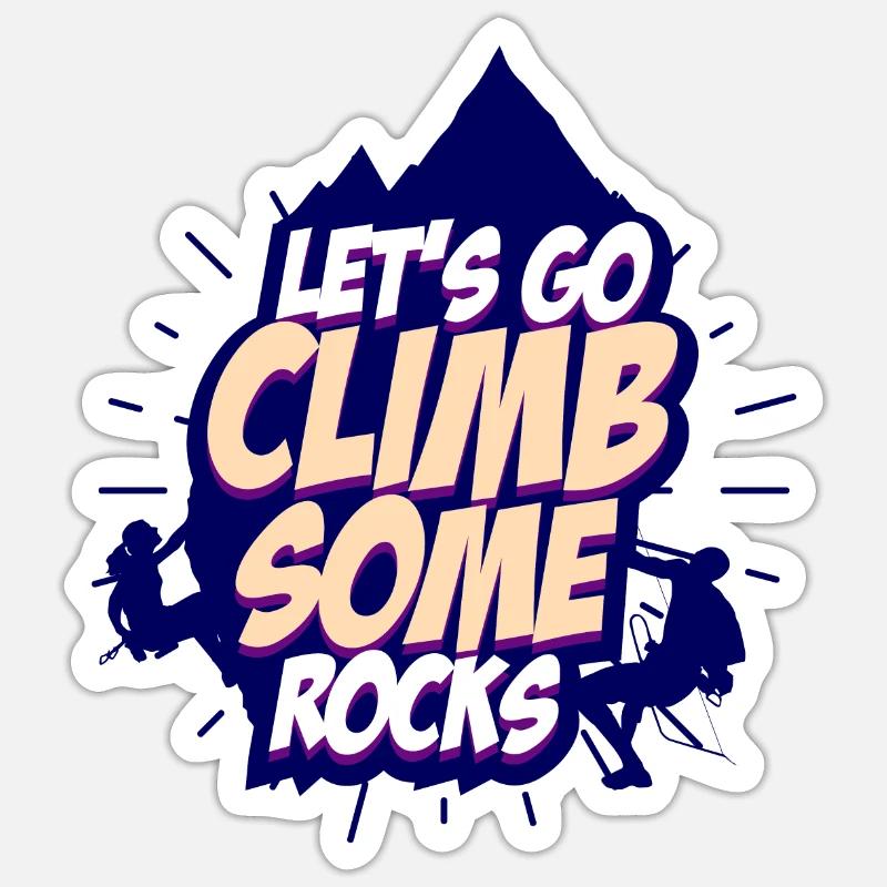 Grimpeur - Sticker taille S (10 x 10 cm) - blanc mat