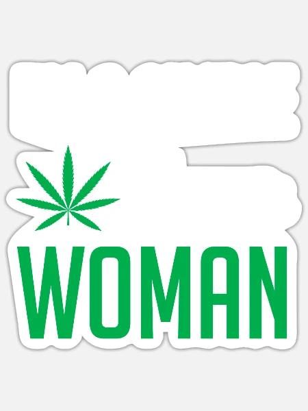 Cannabis Frauen Kaffee Hunde - Sticker Größe S (10 x 10 cm) - Mattweiß
