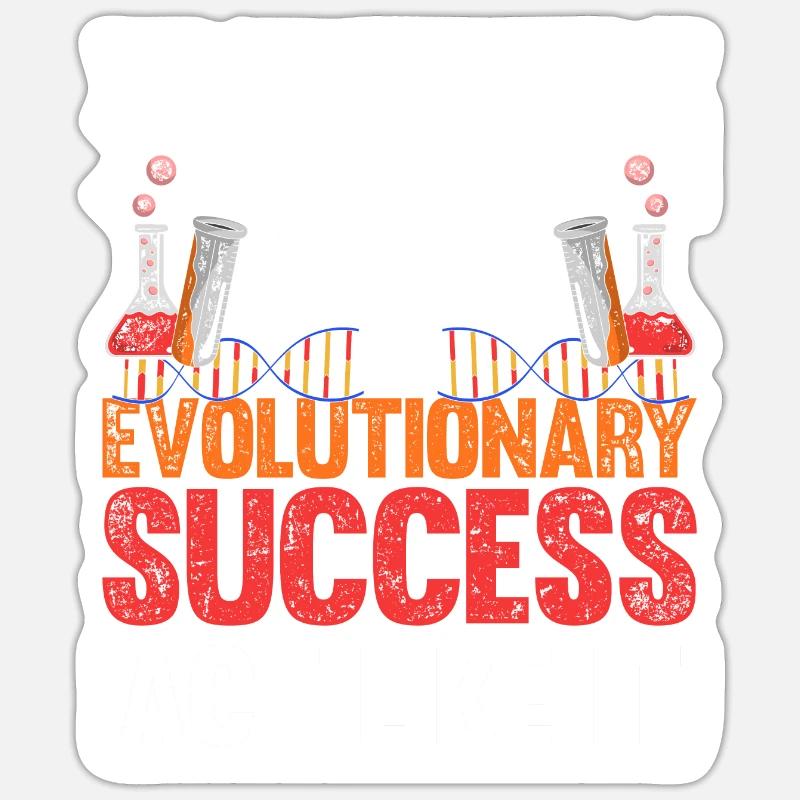 Évolution de la biologie - Sticker taille S (10 x 10 cm) - blanc mat