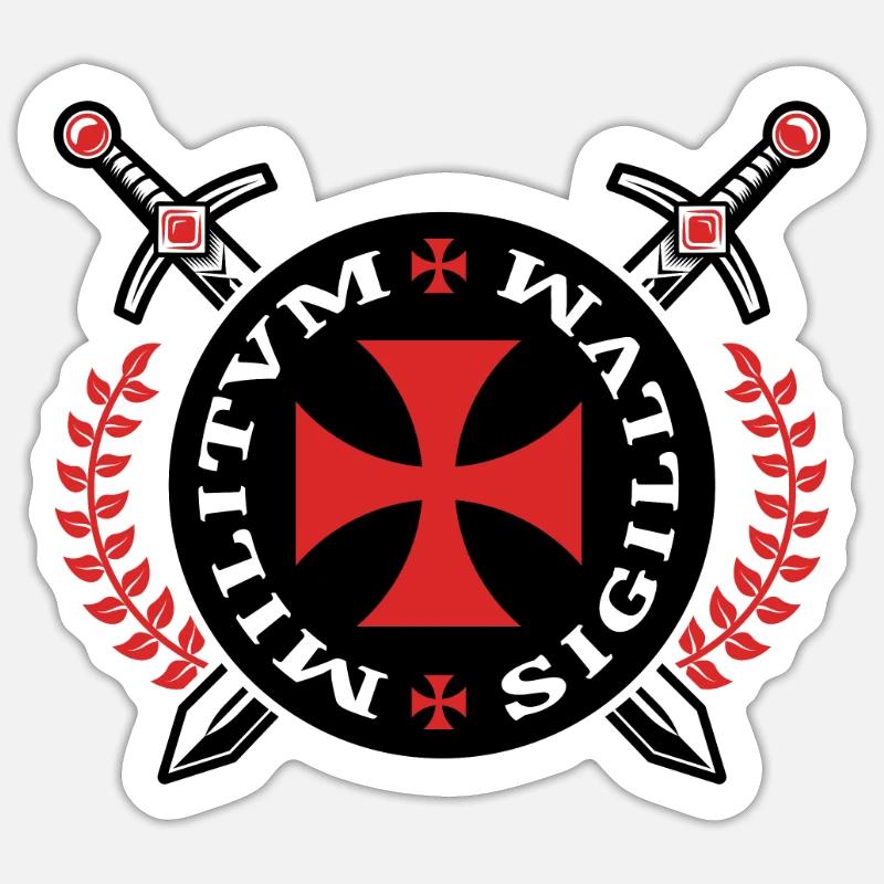 Crusader Templar Emblem Knights Templar Knight Sticker size S (10 x 10 cm)
