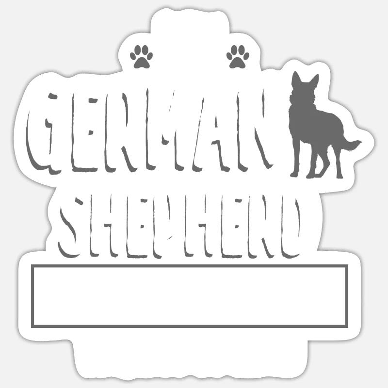 German Shepherd - Sticker size S (10 x 10 cm) - white matte