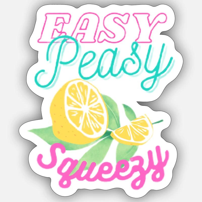 Peasy facile - Sticker taille S (10 x 10 cm) - blanc mat