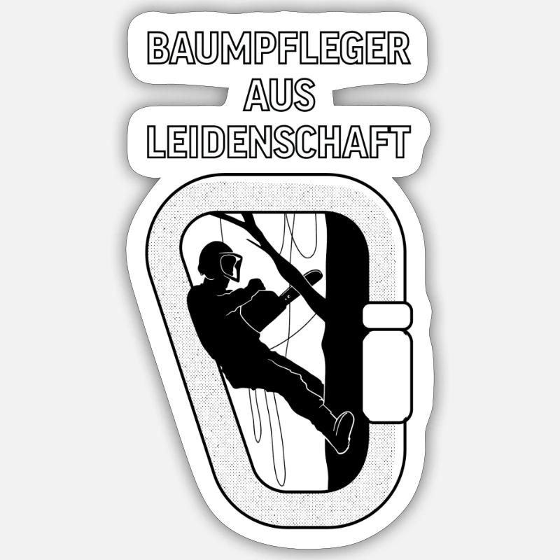 Baumkletterer Baumpfleger Arborist Baumpflege Sticker Größe S (10 x 10 cm)