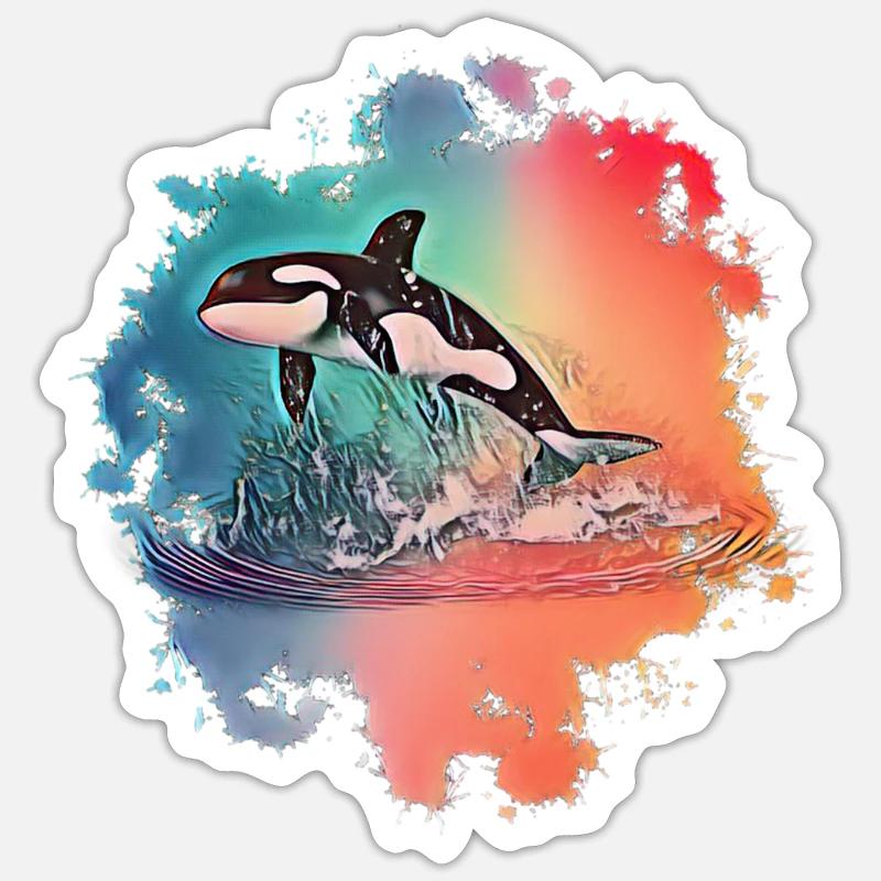 Orca - Sticker size S (10 x 10 cm) - white matte