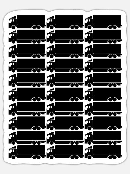 Fernfahrer LKW Fahrer Berufskraftfahrer - Sticker Größe S (10 x 10 cm) - Mattweiß