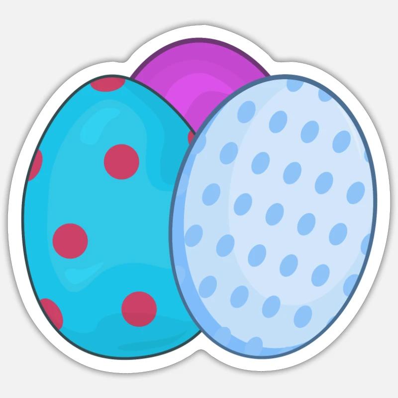 Easter easter eggs - Sticker size S (10 x 10 cm) - white matte