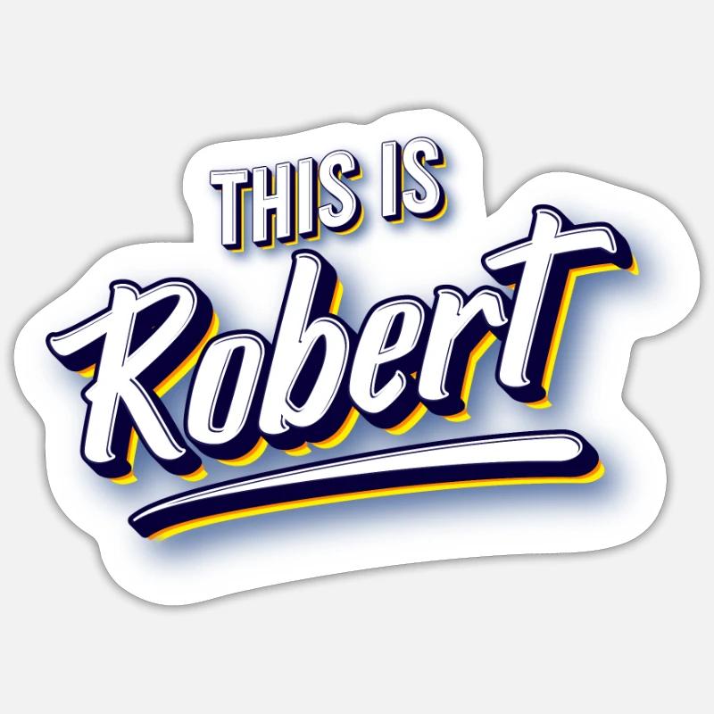 C'est Robert - Sticker taille S (10 x 10 cm) - blanc mat