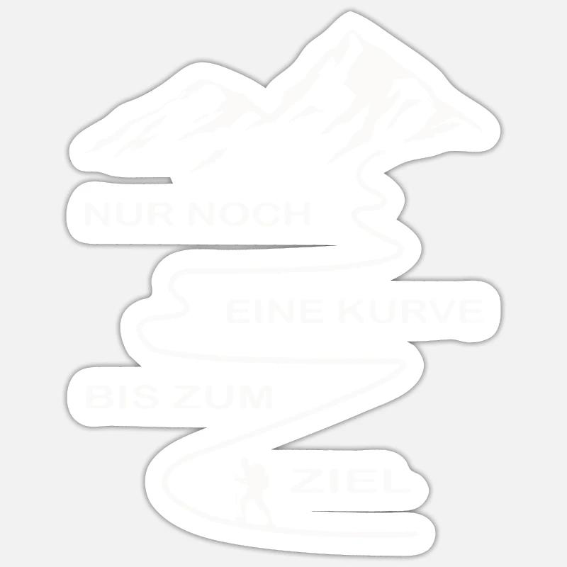 Une seule courbe de plus à l'arrivée Sticker taille S (10 x 10 cm)