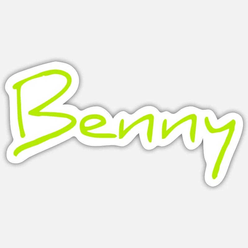 Benny - Sticker taille S (10 x 10 cm) - blanc mat