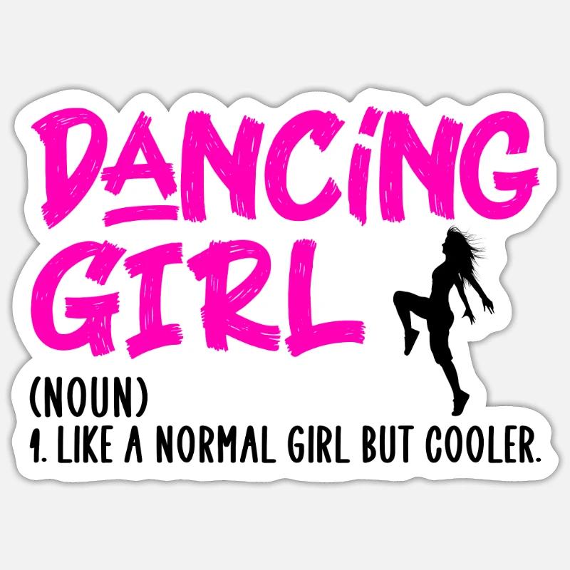 Danseuse - Sticker taille S (10 x 10 cm) - blanc mat
