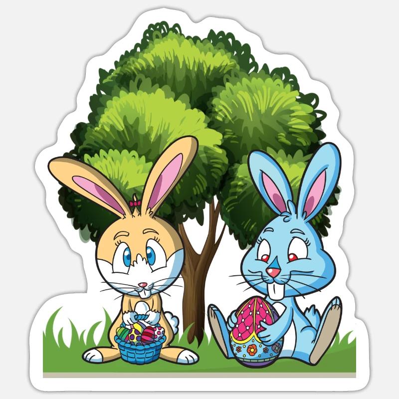 Easter easter easter Easter - Sticker size S (10 x 10 cm) - white matte