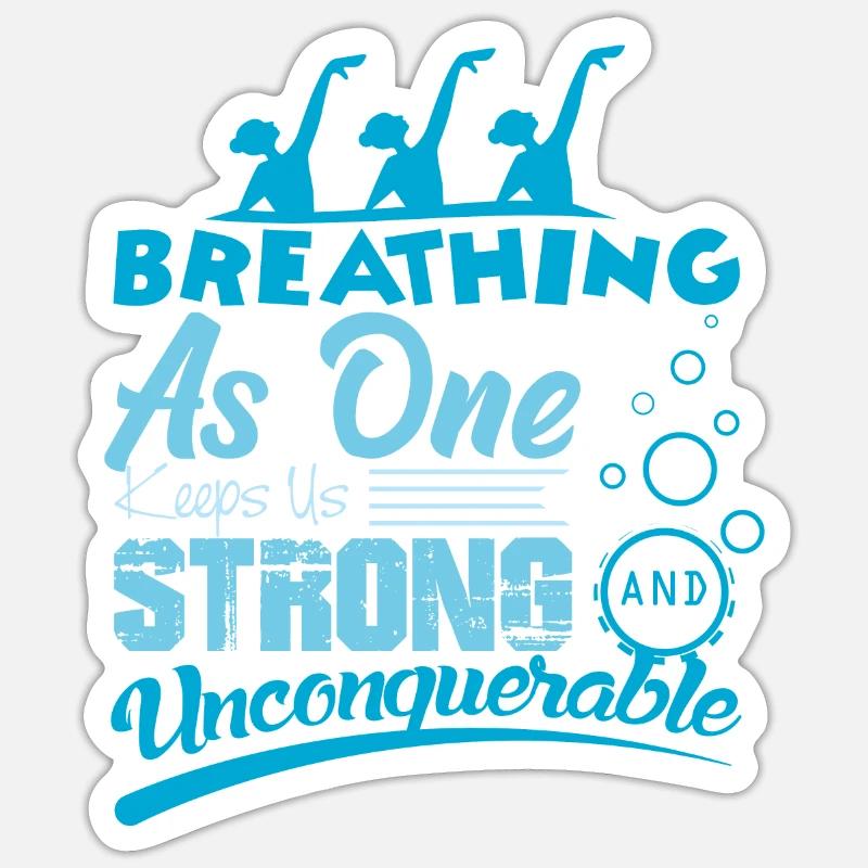 Nage synchronisée - Sticker taille S (10 x 10 cm) - blanc mat