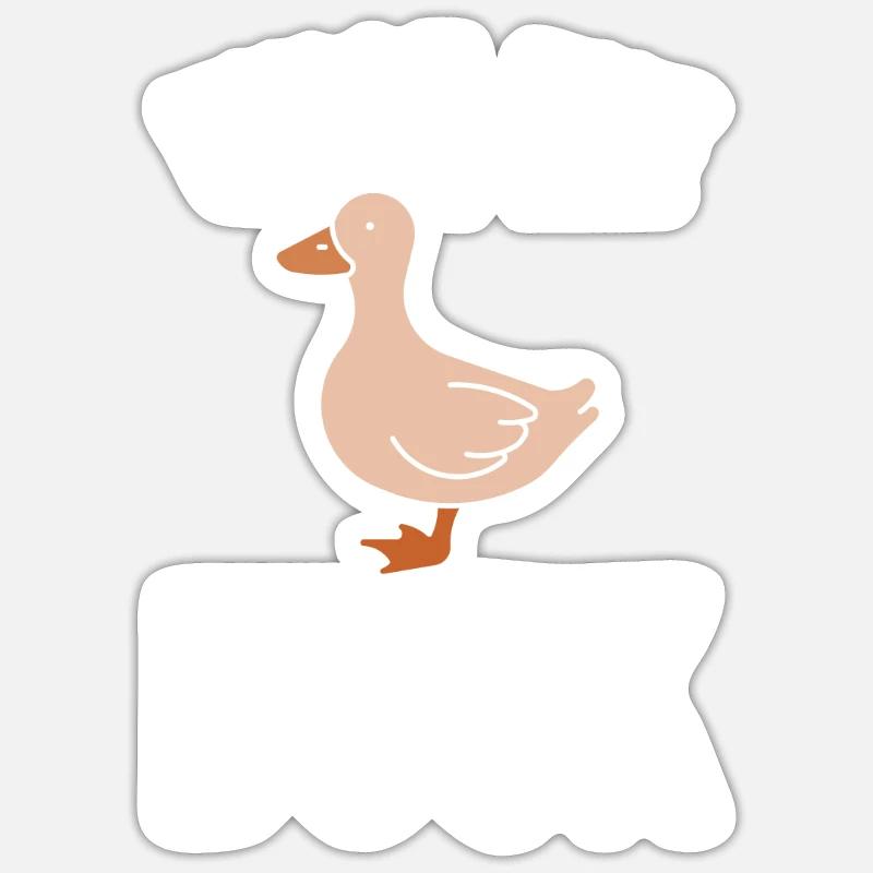 What The Duck - Sticker size S (10 x 10 cm) - white matte