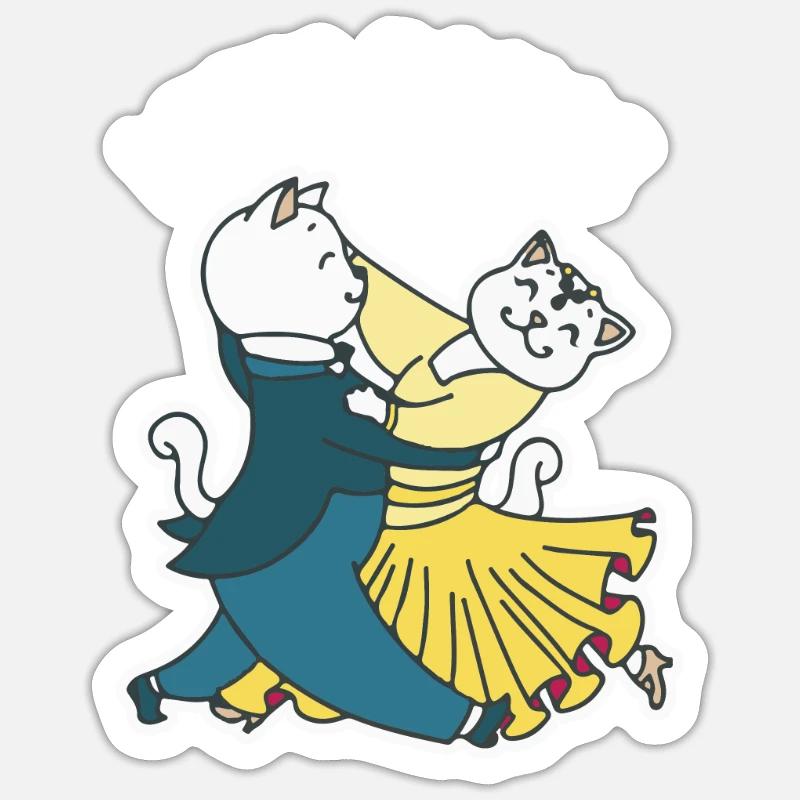 Foxtrot dance school dance class funny dance Sticker size S (10 x 10 cm)