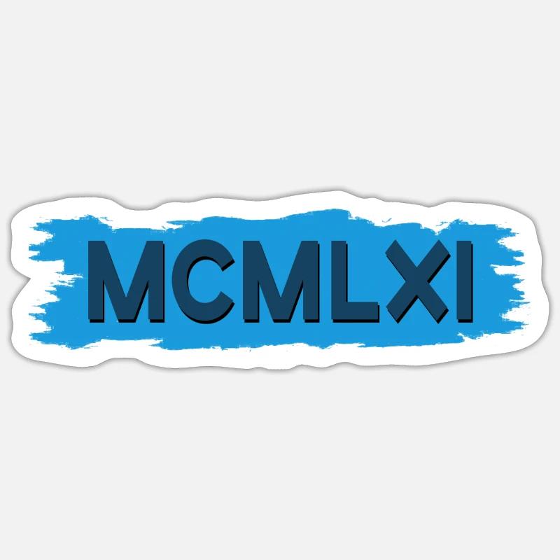 MCMLXI 1961 Sticker taille S (10 x 10 cm)
