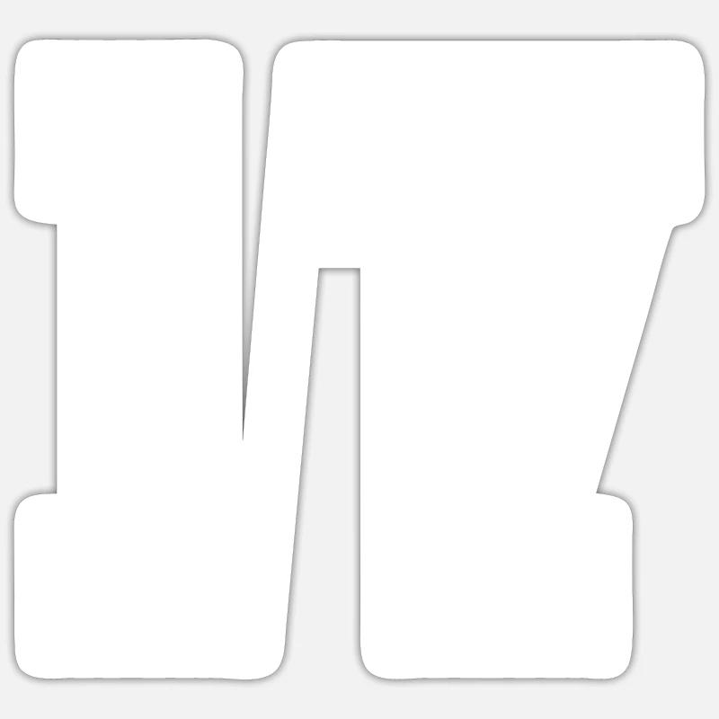 17 - Sticker Größe S (10 x 10 cm) - Mattweiß