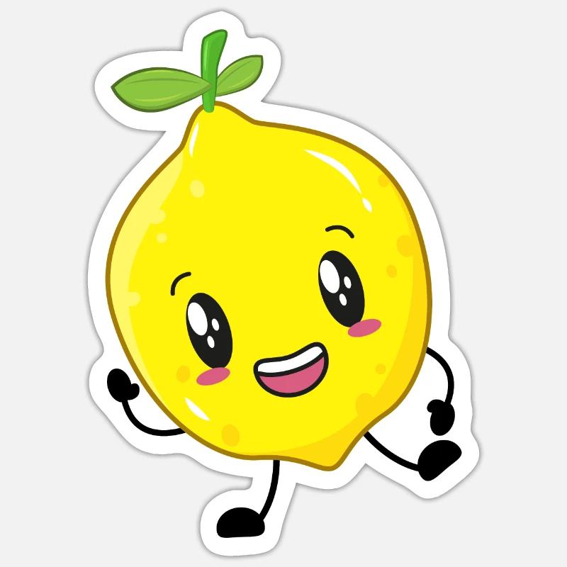 lemon - Sticker size S (10 x 10 cm) - white matte