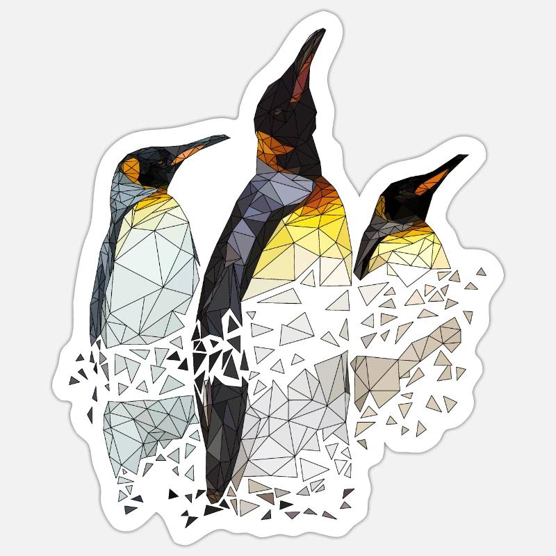 Groupe Penguin | Low Poly Sticker taille S (10 x 10 cm)