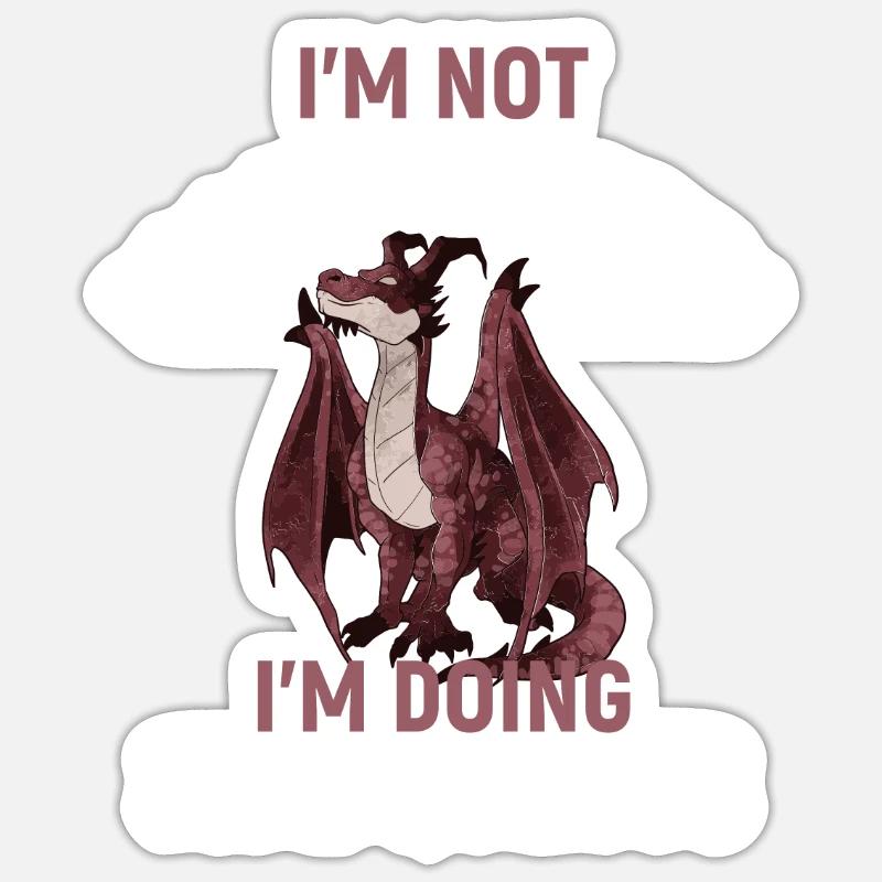 I'm Not Procrastinating I'm Doing Side Quests - Sticker Größe S (10 x 10 cm) - Mattweiß