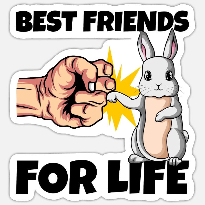 Hare - Sticker size S (10 x 10 cm) - white matte